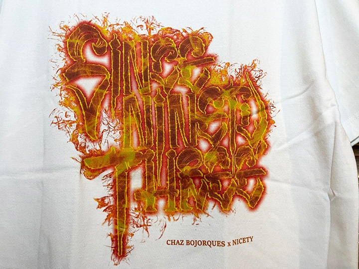 NICETY "SINCE NINETY THREE" Tshirt (blaze) / white