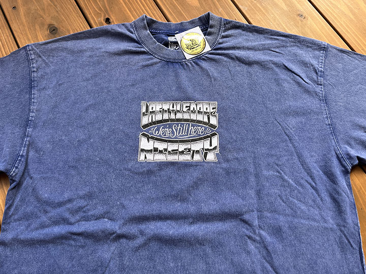 "BACK TO LA" 8.2oz garment dye longsleeve Tshirt / blue