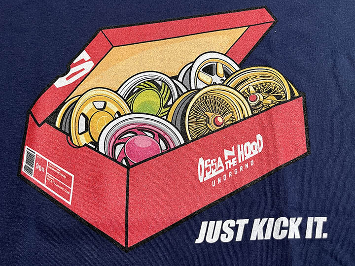 OSSANTHEHOOD Tshirt (justkiciit) / dark blue