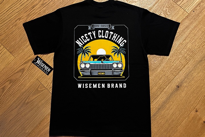 WISEMEN brand Tshirt (Sunset) / black