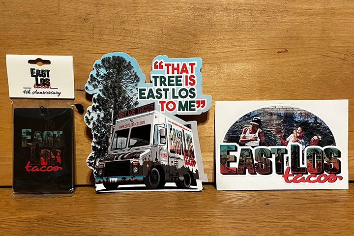 EAST LOS TACOS air freshener & sticker pack