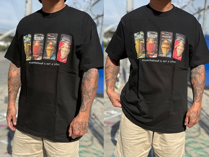 OSSANTHEHOOD 7.2oz heavyweight Tshirt (basket) / gray