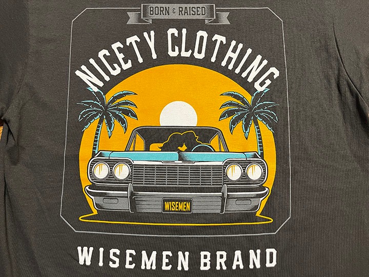 WISEMEN brand Tshirt (Sunset) / dark gray