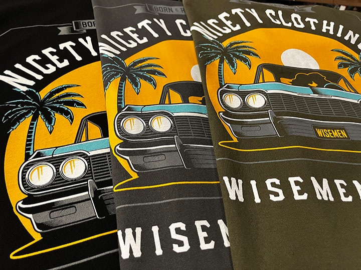 WISEMEN brand Tshirt (Sunset) / dark gray