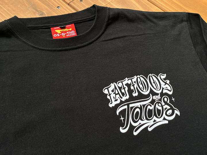 OSSANTHEHOOD longsleeve Tshirt (tat&taco) black & white