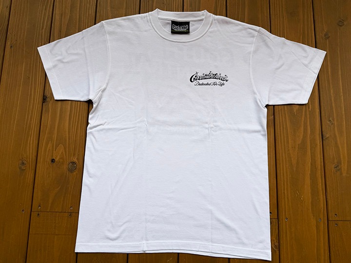 OSSANTHEHOOD 7.2oz heavyweight Tshirt (highjump) / white