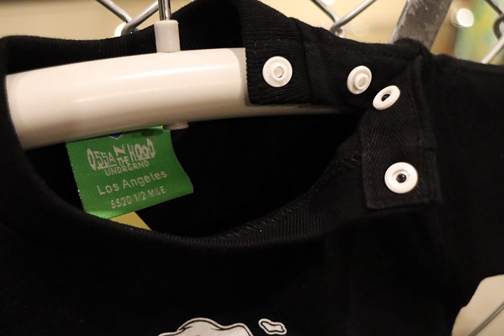 OSSANTHEHOOD infant tee & romper (fosho) / black