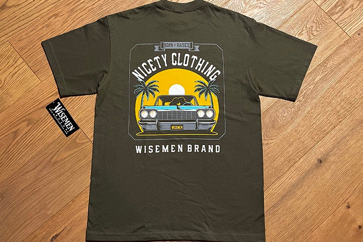 WISEMEN brand Tshirt (Sunset) / olive