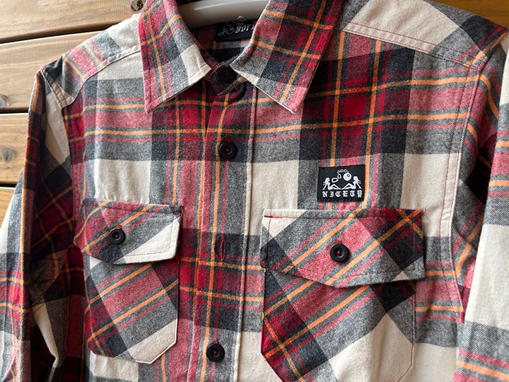 NICETY check flannel shirt / red
