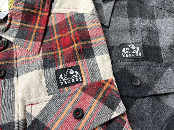 NICETY check flannel shirt / red
