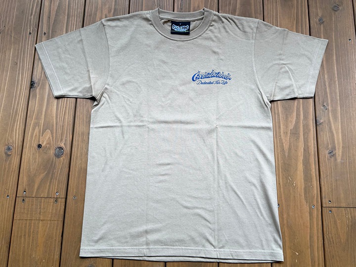 OSSANTHEHOOD 7.2oz heavyweight Tshirt (highjump) / khaki x navy