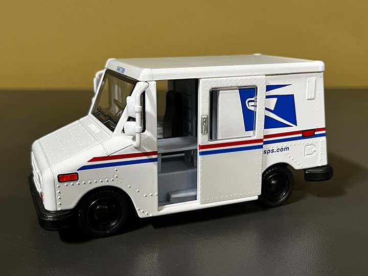 USPS official pullback van