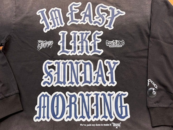 NICETY garment dye longsleeve Tshirt (easy) / black washed