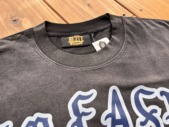 NICETY garment dye longsleeve Tshirt (easy) / black washed