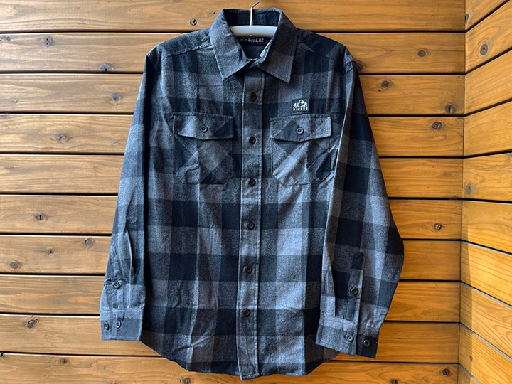 NICETY check flannel shirt / black