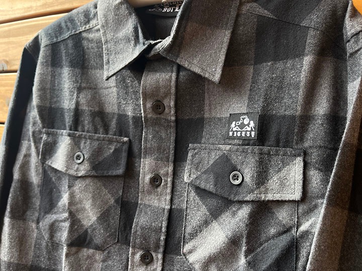 NICETY check flannel shirt / black