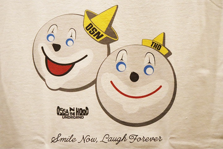 OSSANTHEHOOD infant tee & romper (laugh) / white