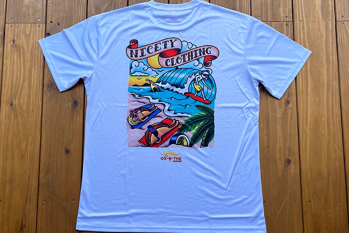OSSANTHEHOOD Φξ dry fit Tshirt (summer madness) white