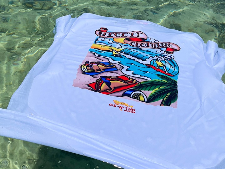 OSSANTHEHOOD Φξ dry fit Tshirt (summer madness) white