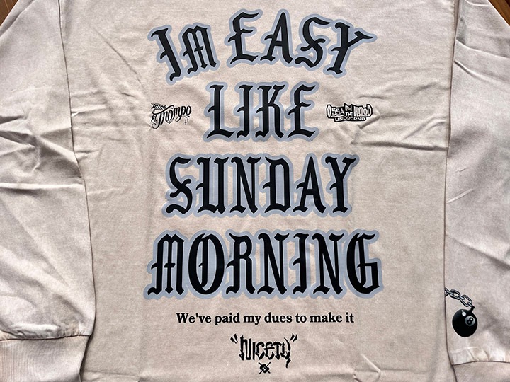 NICETY garment dye longsleeve Tshirt (easy) / natural