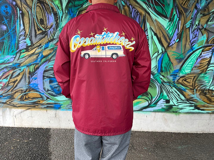 OSSANTHEHOOD coach jacket (clubsign) / burgandy