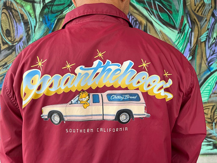 OSSANTHEHOOD coach jacket (clubsign) / burgandy