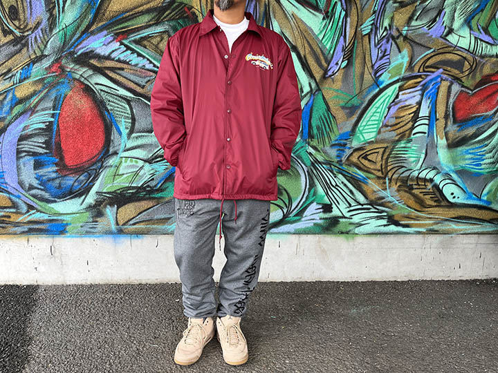 OSSANTHEHOOD coach jacket (clubsign) / burgandy