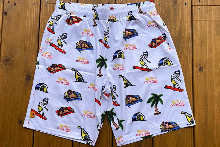 OSSANTHEHOOD ��Φξ�� dry fit shorts (summer madness) white