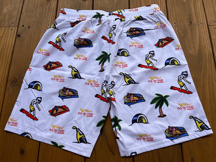 OSSANTHEHOOD ��Φξ�� dry fit shorts (summer madness) white