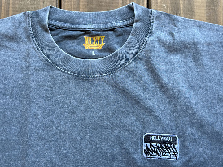 NICETY dye washed Tshirt (hellyeah) / washed gray