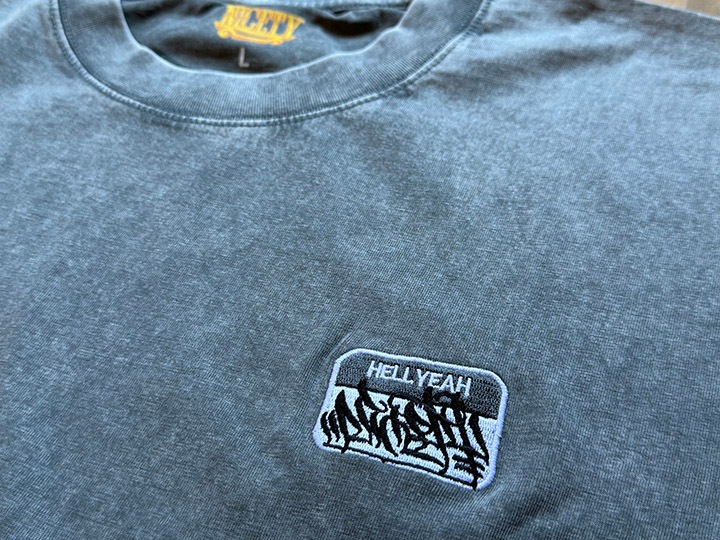 NICETY dye washed Tshirt (hellyeah) / washed gray