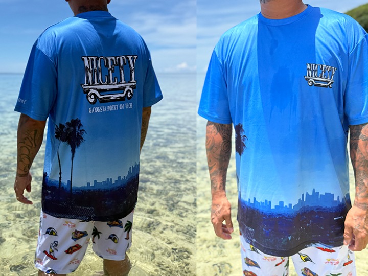 NICETY Φξ dry fit Tshirt (point of view) blue