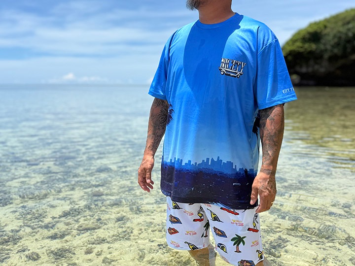 NICETY Φξ dry fit Tshirt (point of view) blue