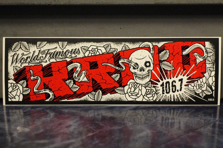 KROQ vintage bumper sticker (mike giant)