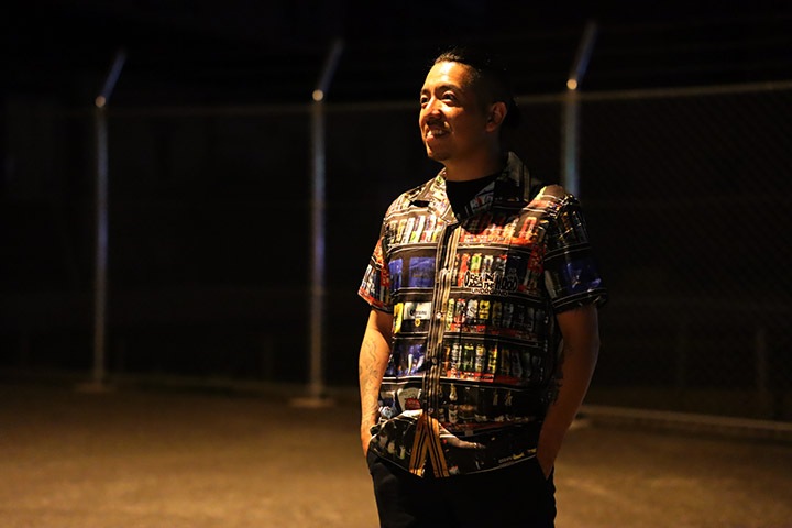 OSSANTHEHOOD nylon open collar shirt (beers)