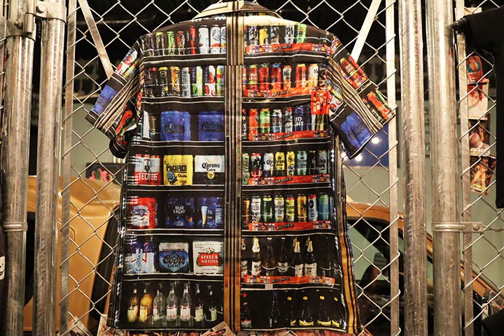 OSSANTHEHOOD nylon open collar shirt (beers)