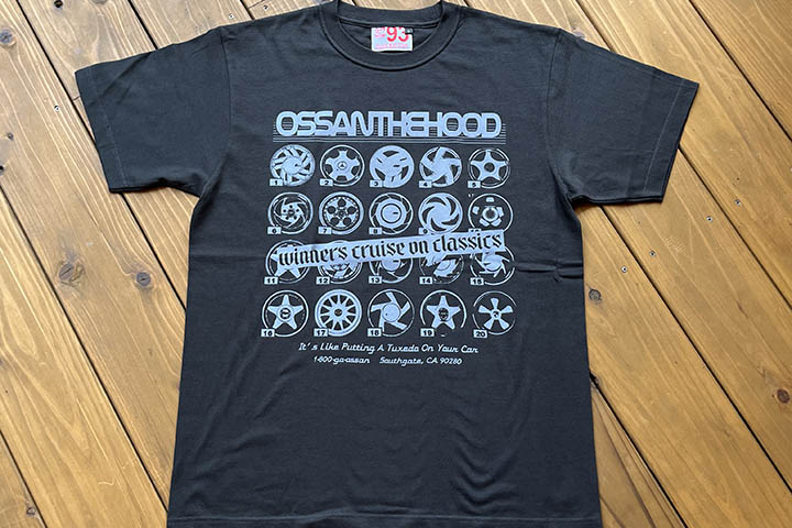 OSSANTHEHOOD 7.2oz heavyweight Tshirt (rim) / dark charcol