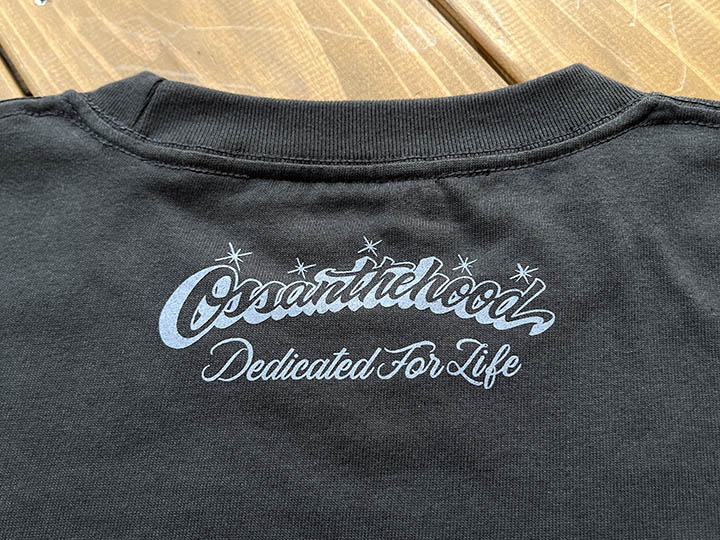 OSSANTHEHOOD 7.2oz heavyweight Tshirt (rim) / dark charcol