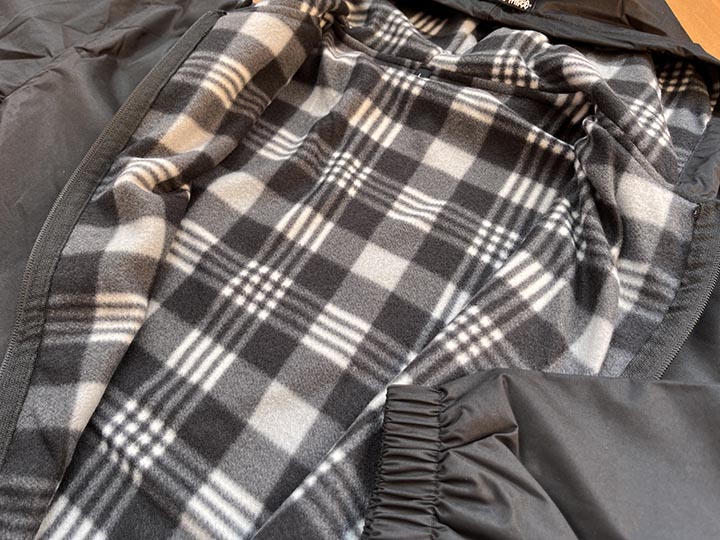 NICETY check fleece lined nylon jacket (star 2024) / black 