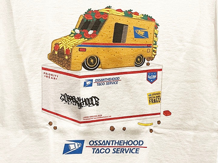 OSSANTHEHOOD tshirt (taco service) / white
