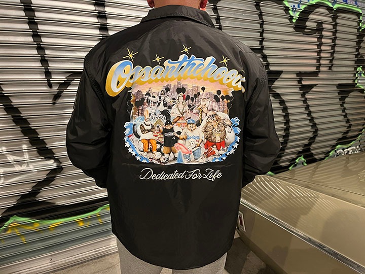 OSSANTHEHOOD coach jacket (ʡ) / burgandy