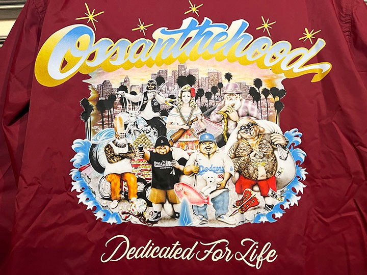 OSSANTHEHOOD coach jacket (ʡ) / burgandy