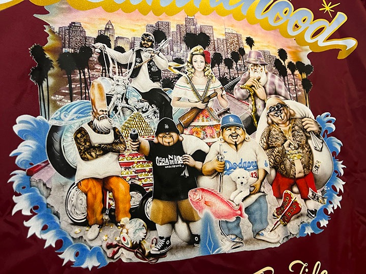 OSSANTHEHOOD coach jacket (ʡ) / burgandy