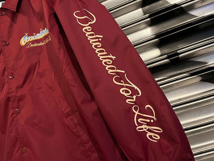 OSSANTHEHOOD coach jacket (ʡ) / burgandy