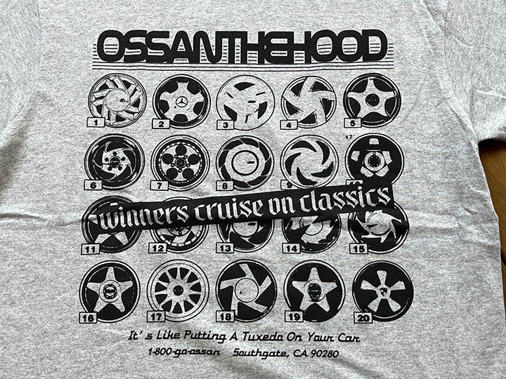 OSSANTHEHOOD 7.2oz heavyweight Tshirt (rim) / gray