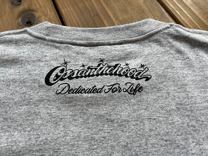 OSSANTHEHOOD 7.2oz heavyweight Tshirt (rim) / gray