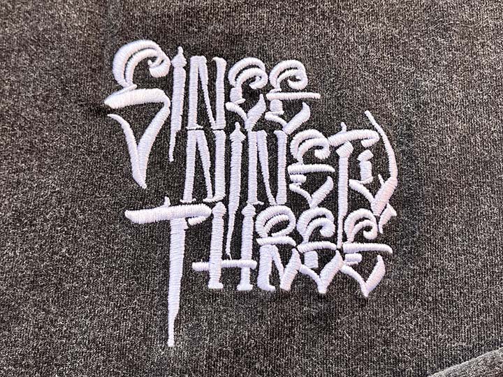 NICETY 8.2oz garment dye longsleeve Tshirt (since) / washed black