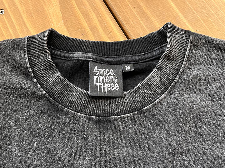 NICETY 8.2oz garment dye longsleeve Tshirt (since) / washed black