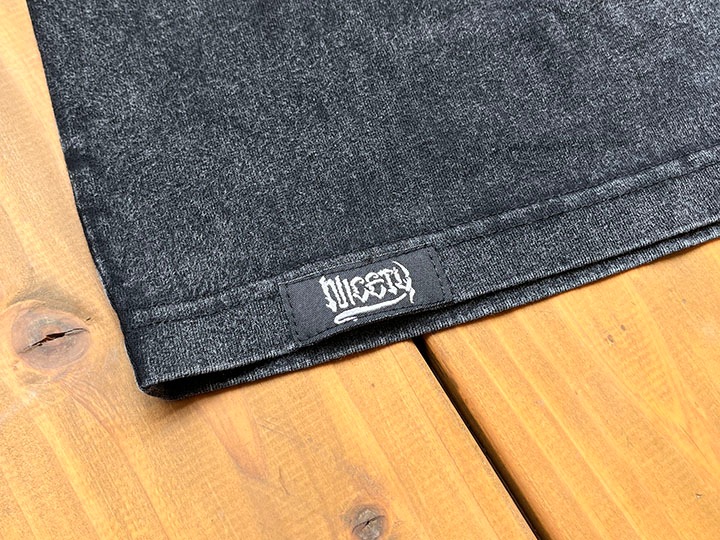 NICETY 8.2oz garment dye longsleeve Tshirt (since) / washed black