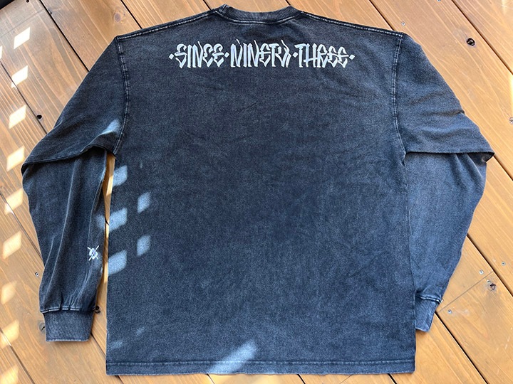 NICETY 8.2oz garment dye longsleeve Tshirt (since) / washed black